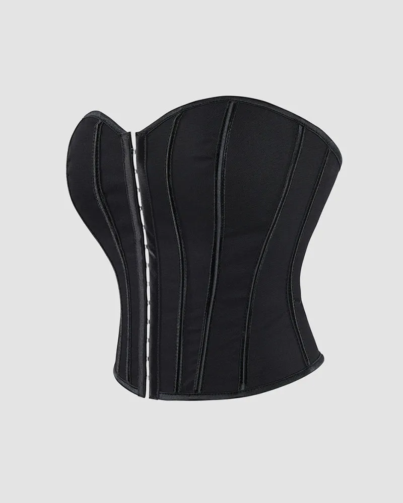 1960s 14 Boned Cotton Leopard Single Breasted Corset