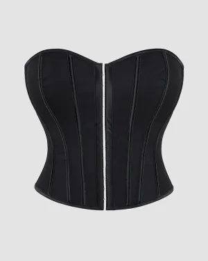 1960s 14 Boned Cotton Leopard Single Breasted Corset