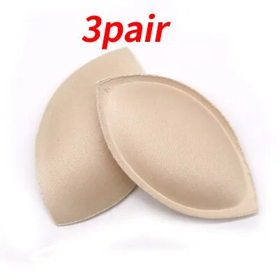 1Pair Insert Push Up Removeable Breast Pad Sexy Bra Enhancer Bra Pads Underwear Swimsuit Bikini Padding Foam Bra Inserts