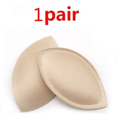 1Pair Insert Push Up Removeable Breast Pad Sexy Bra Enhancer Bra Pads Underwear Swimsuit Bikini Padding Foam Bra Inserts