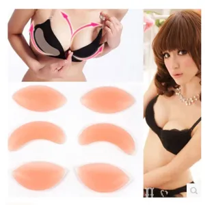 1Pair Soutien Gorge Silicone Gel Bra Insert Pads Breast Enhancer Padding for Bra Women Bikini Swimwear Invisible Sopnge Bra Pads