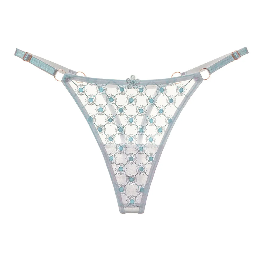 7 Pack Women Underwear Cotton Thongs T Back See Through G-Strings Sexy Lace Breathable Panties Underwear