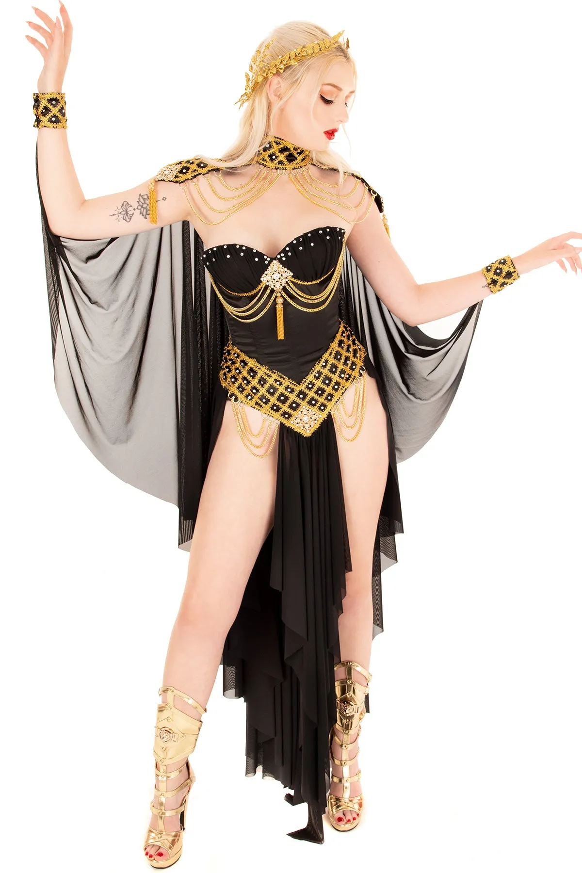Athena High-Low Skirt with Built-In Panty