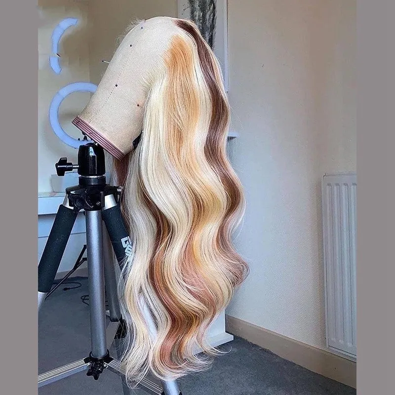 Brown Blonde Colored Human Hair WigNabea Uty