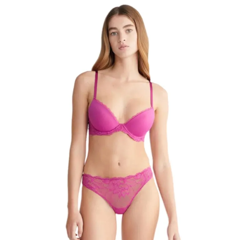 Calvin Klein Seductive Comfort Lotus Floral Thong Wild Aster