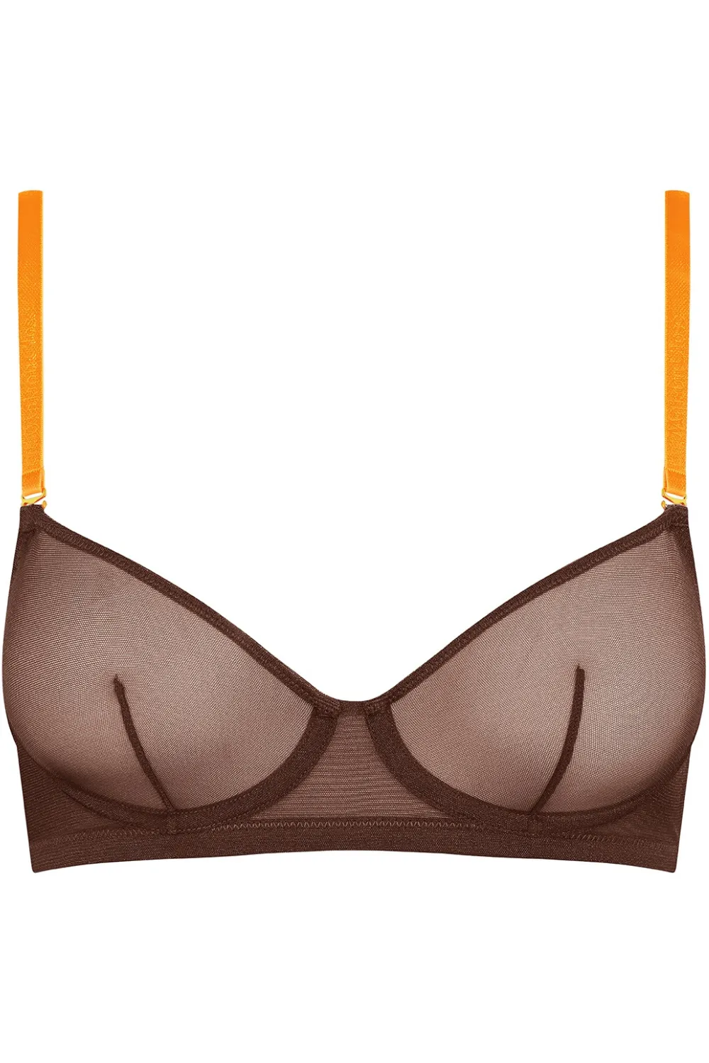 Corps  Corps Wire Bra Chocolate Brown/Neon Orange