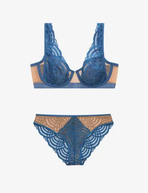 Deco Lace Unlined Bra   Bikini Set