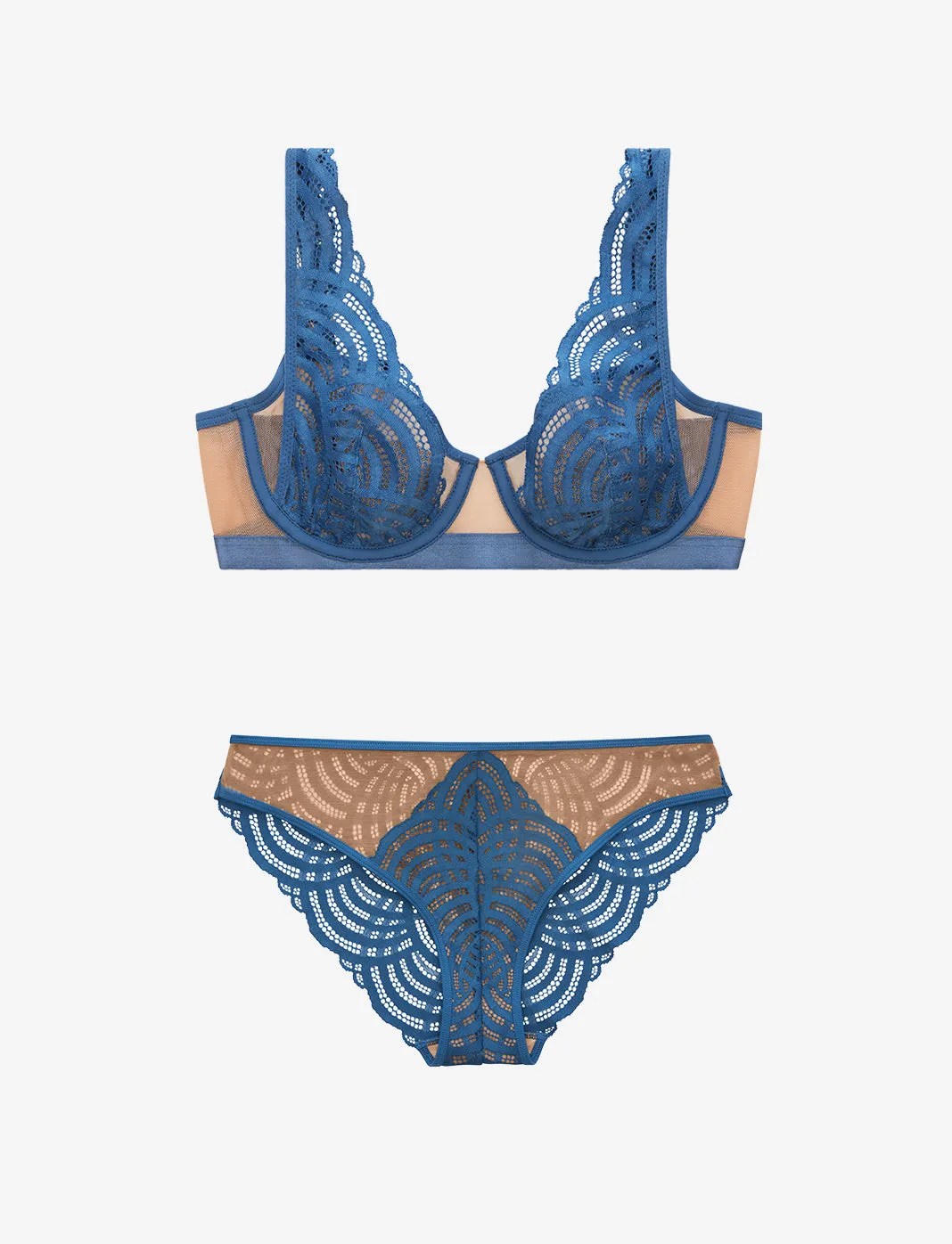 Deco Lace Unlined Bra   Bikini Set