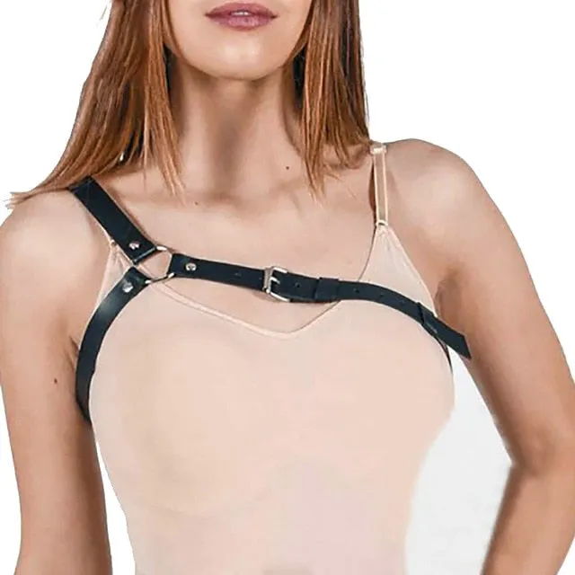 Harajuku Goth Women Leather Harness Sexy Belts Underwear Waist Bdsm Bondage Rave Erotic Garter Belt Suspender Lingerie 
