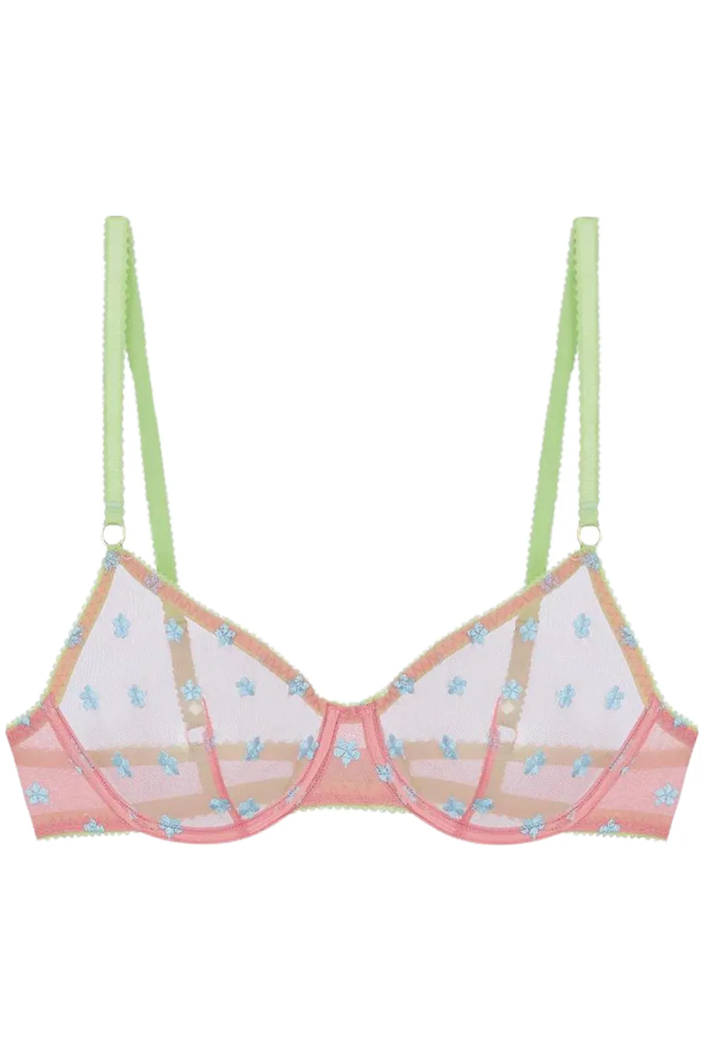 Jaime Embroidered Underwire Bra Pink