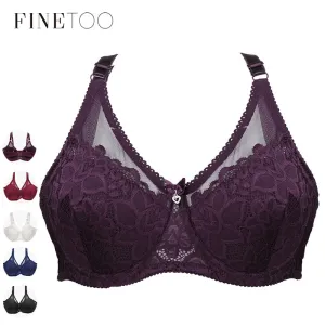 Lace Plus Size Bra Sexy Ultrathin Underwear 100D Big Size Bras For Women Comfort Bralette Deep V Lingerie Female Brassiere New