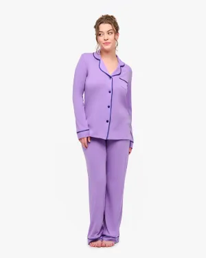 Langrmeliges Top & Boxer Pyjama-Set