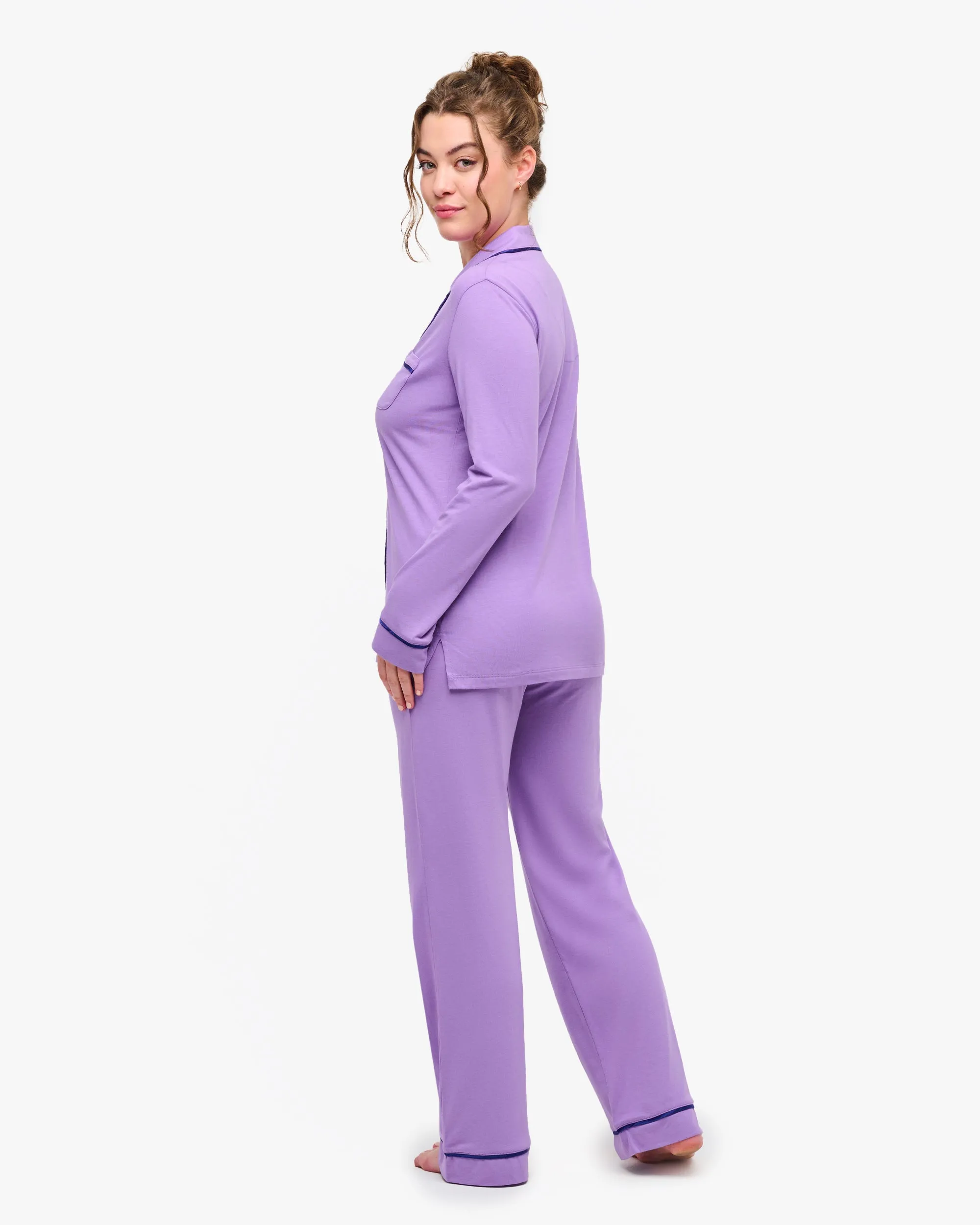 Langrmeliges Top & Boxer Pyjama-Set