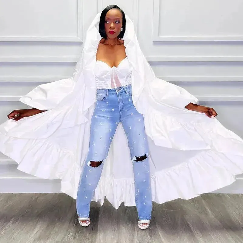 Loose Fit Women's Duster Coat