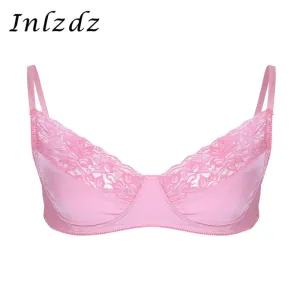 Men Sissy Sex Bra Tank Top Lingerie Bralette Fabric Brassiere Wire-free Top with Shoulder Straps Hot Bra Exotic Costume for Sex