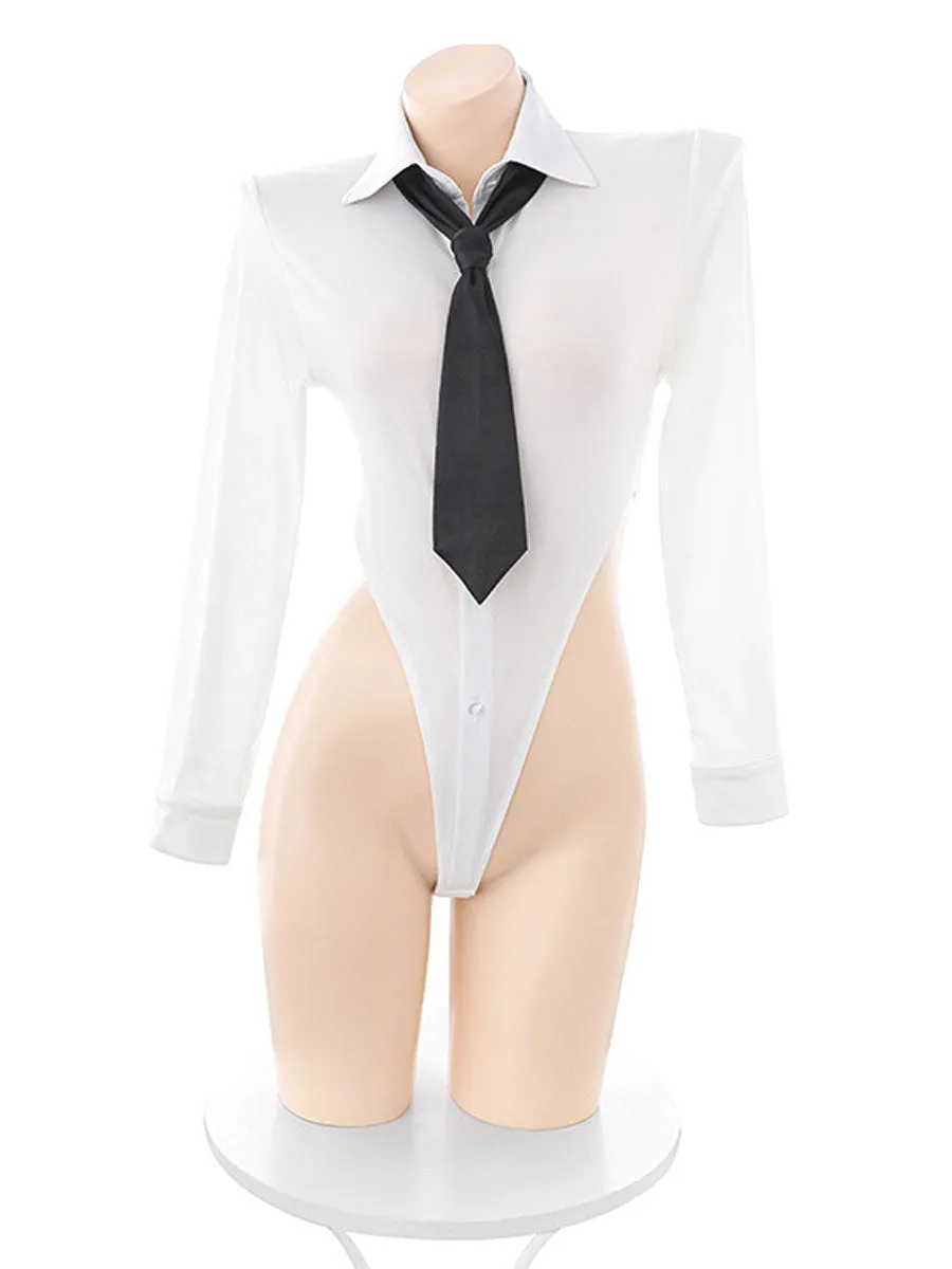 Office Secretary Bodysuit and Skirt Set
