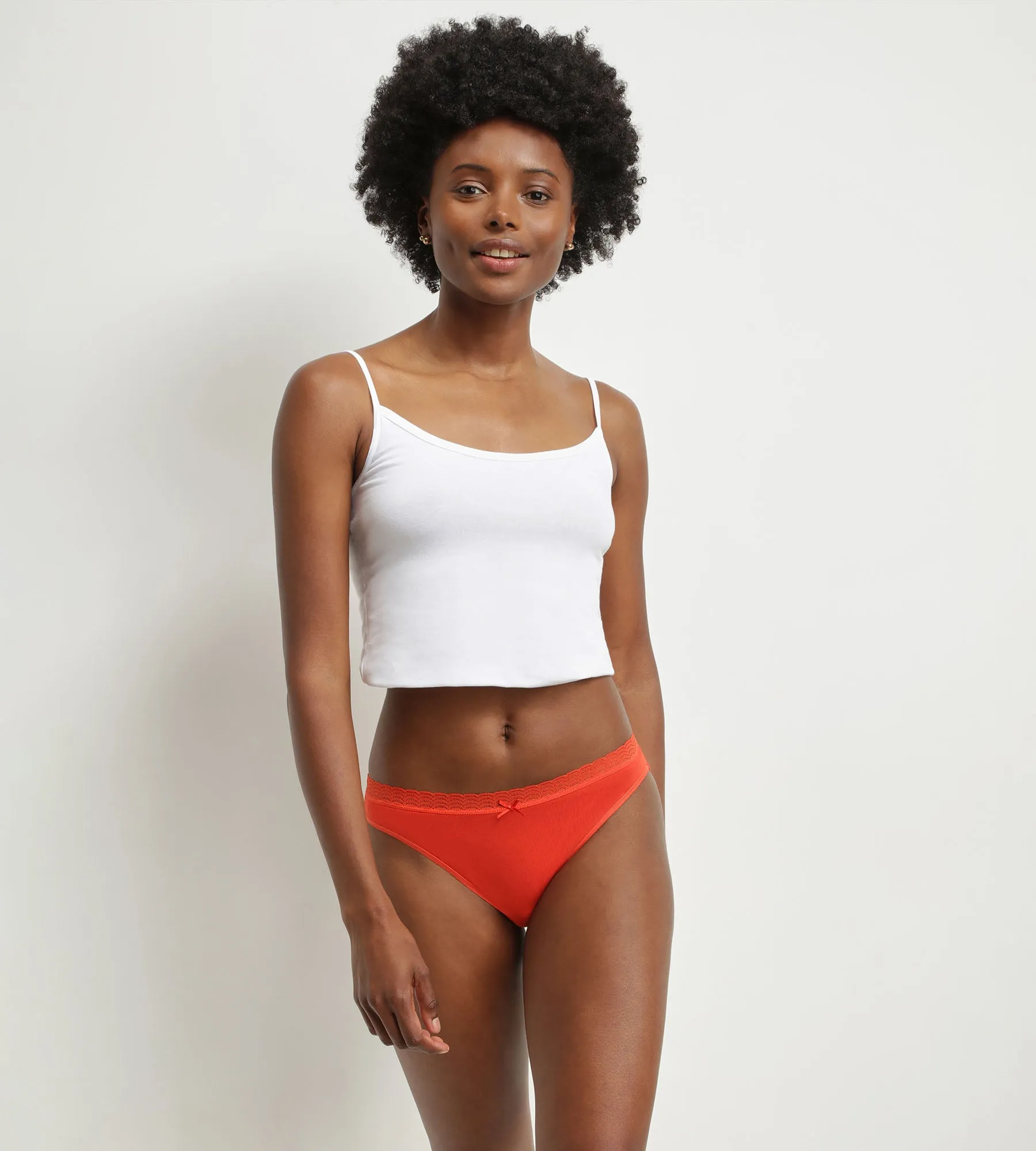 Pack of 2 red and pink women's panties DIM Fashion