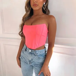 #PB Cryptographic Sleeveless Off Shoulder Velvet Corset