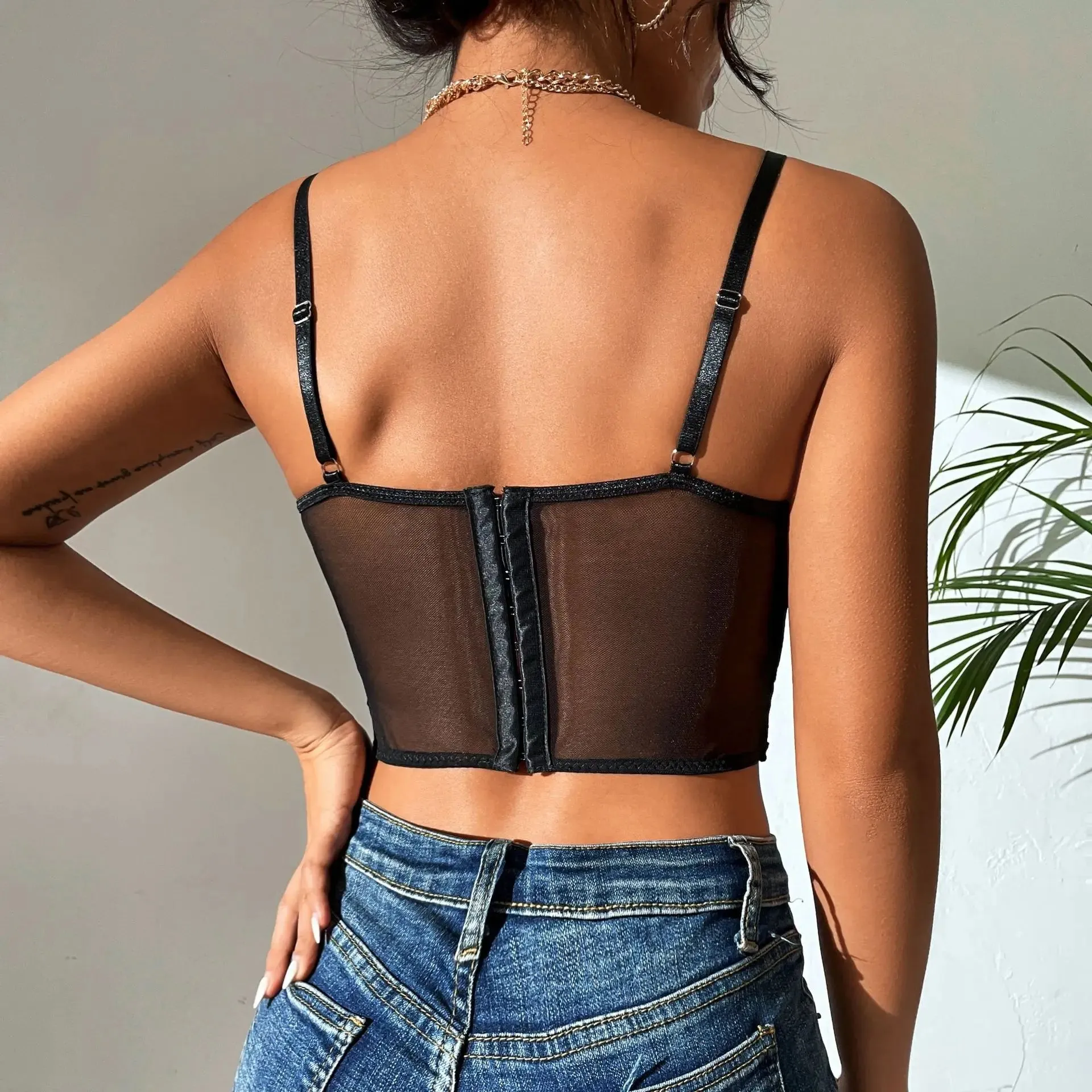 #PB Floral Embroidery Cami Top