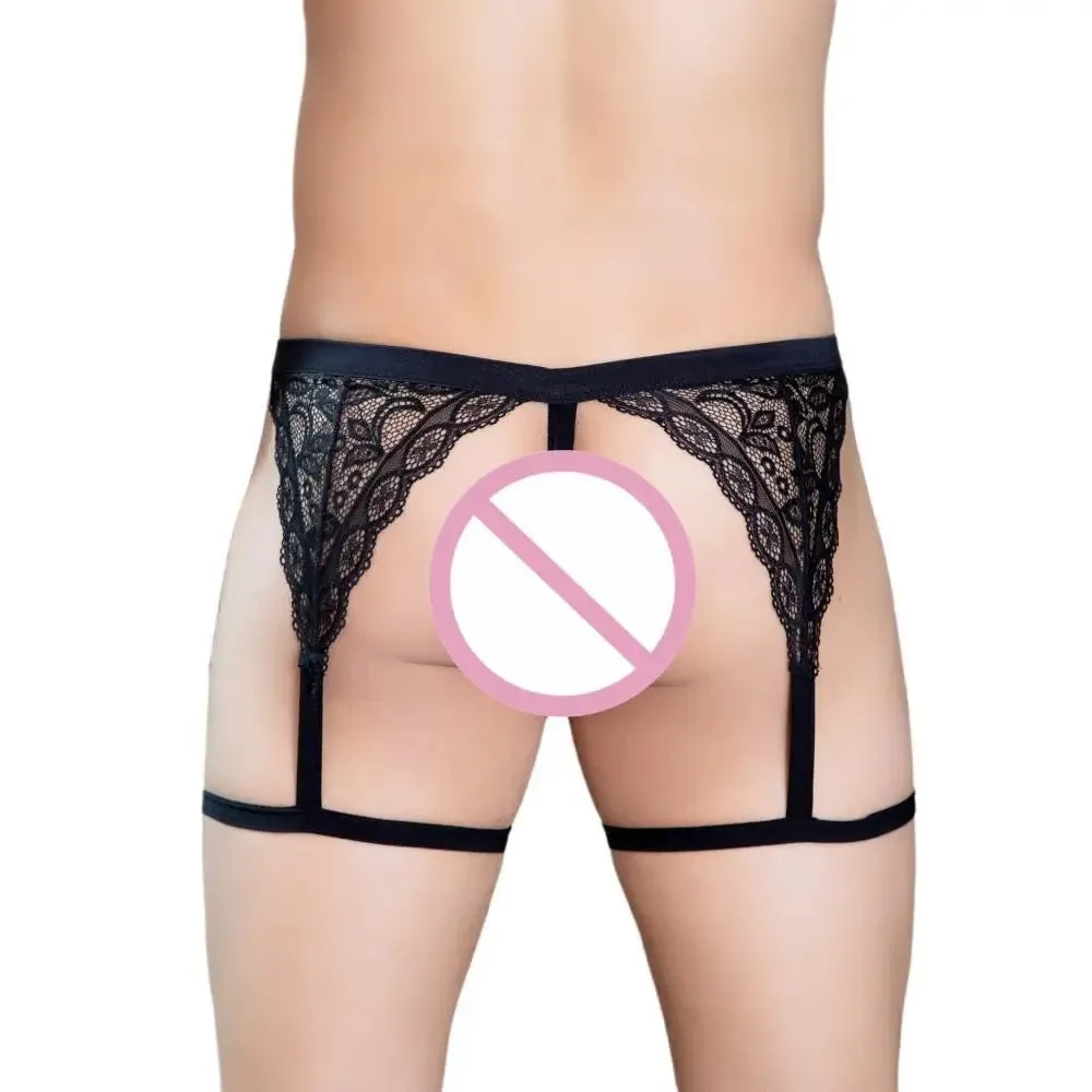 #PB Men's Thongs Erotic Lingerie Lace T-back Underpants