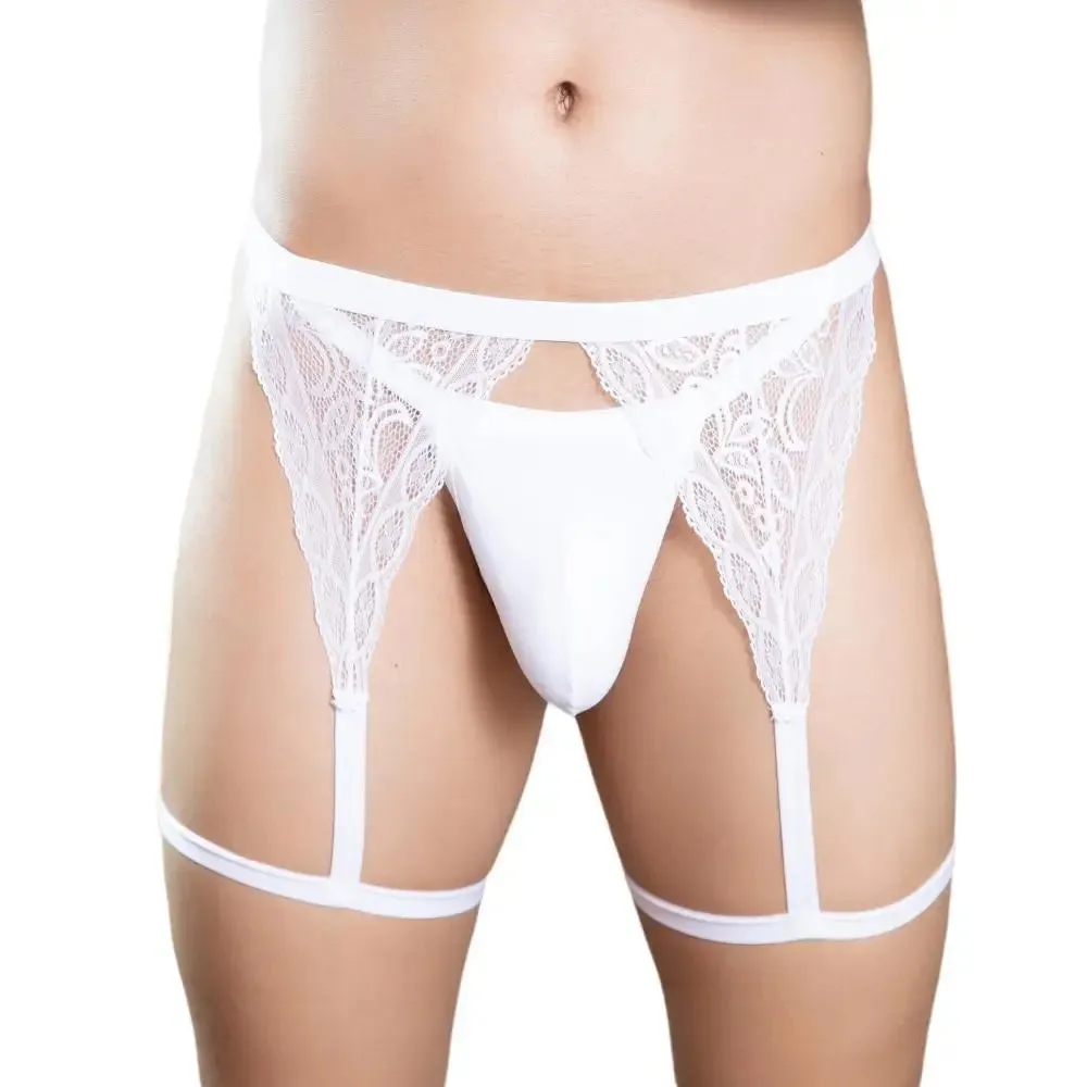 #PB Men's Thongs Erotic Lingerie Lace T-back Underpants
