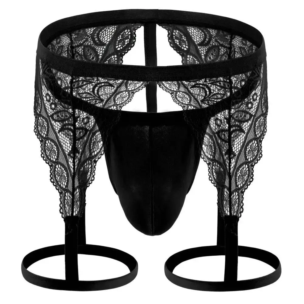 #PB Men's Thongs Erotic Lingerie Lace T-back Underpants