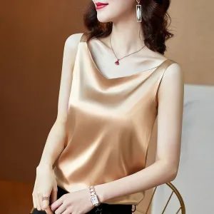 #PB Sleeveless Satin Silk Top