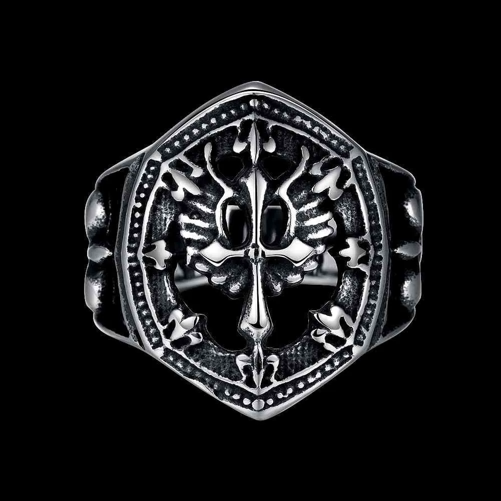 punk style stainless steel rings for men Irregular cut anel feminino jewellery MAYAR227 ELY