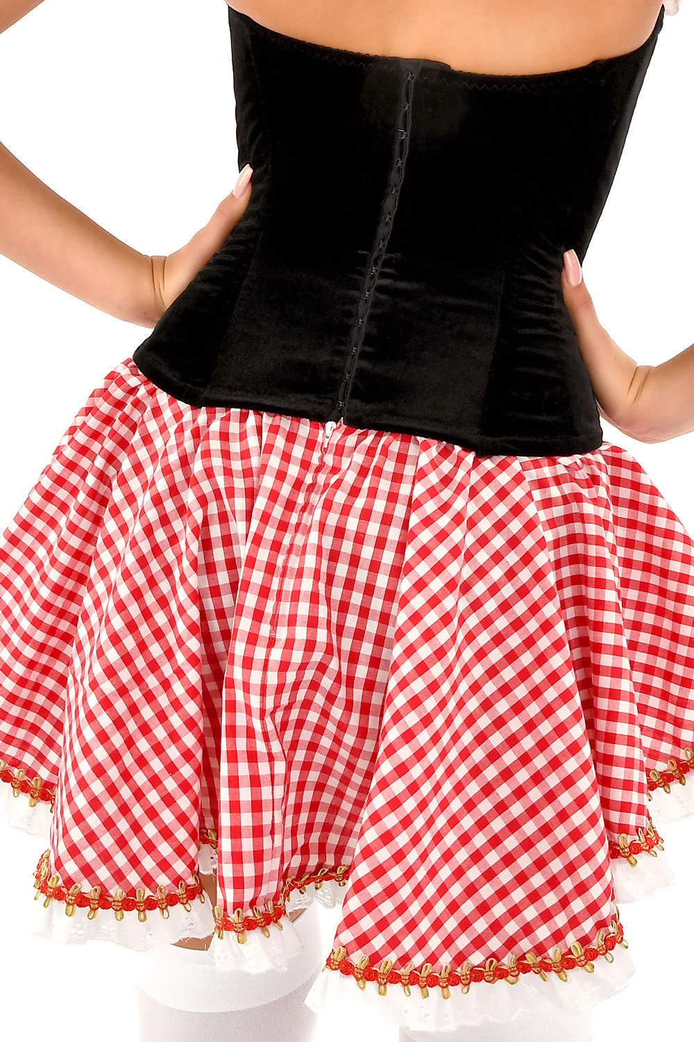 Red Hot Riding Hood Corset with Skirt