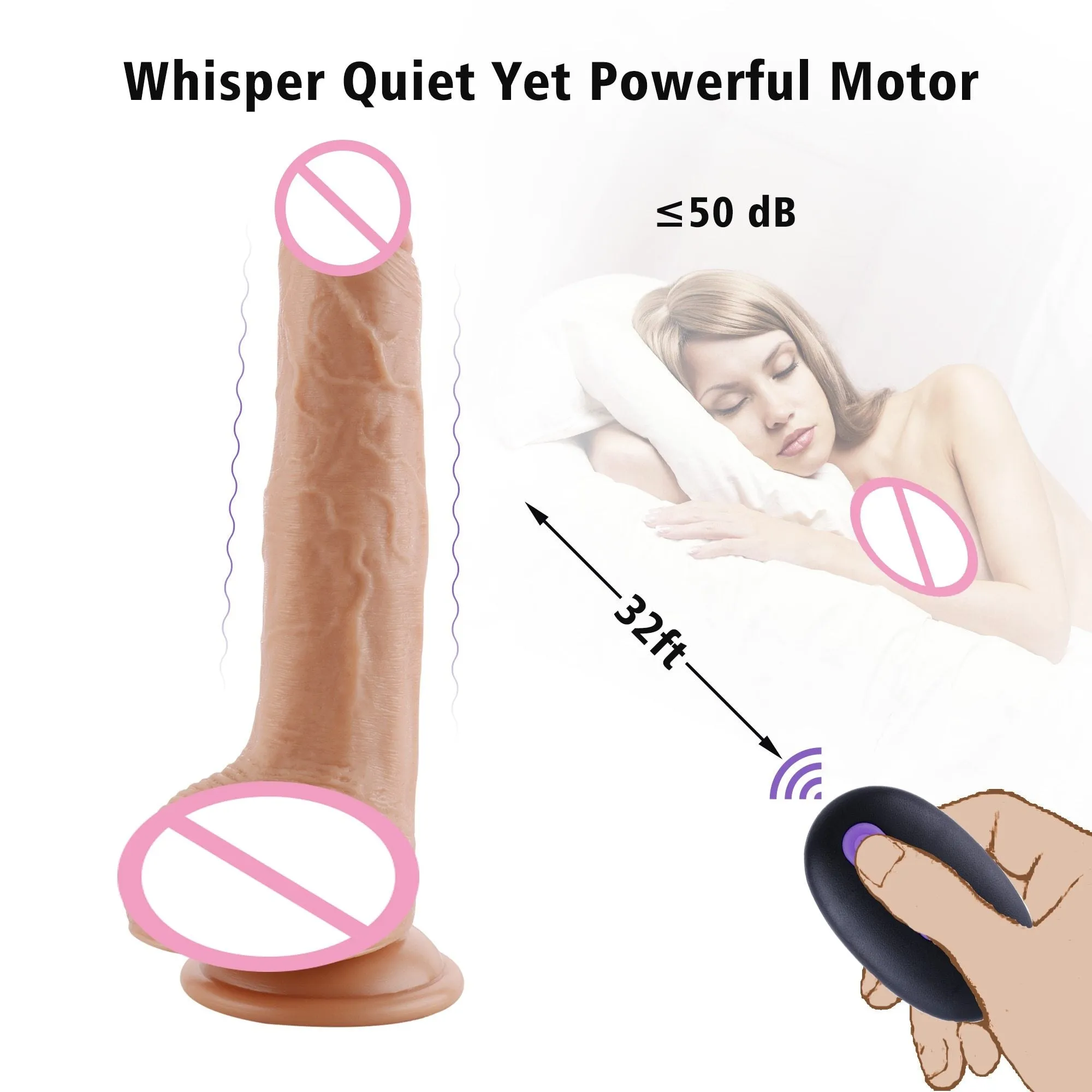 Remote Control Thrusting Dildo