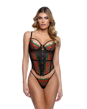 Roma Confidential Cherry Delight Corset with Thong Set