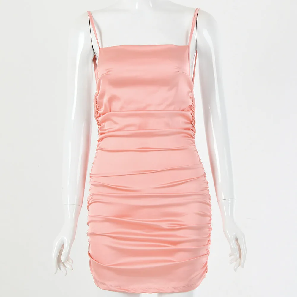 Sexy Backless Lace Up Hip Dress