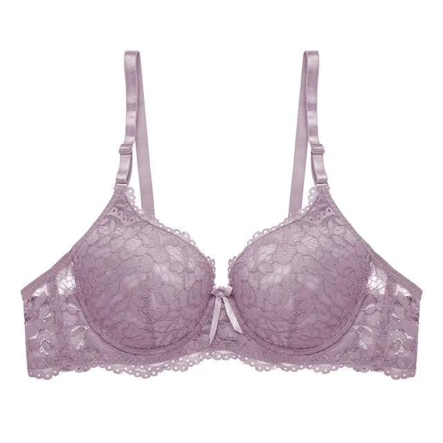 Sexy Push Up Bra B C Cup Lace Bras For Women Bra Adjustment Lingerie Female Bralette Underwear Ladies Big Plus Size Brassiere