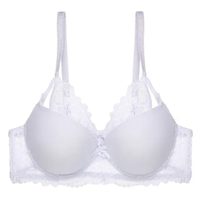 Sexy Push Up Bra B C Cup Lace Bras For Women Bra Adjustment Lingerie Female Bralette Underwear Ladies Big Plus Size Brassiere