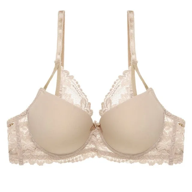 Sexy Push Up Bra B C Cup Lace Bras For Women Bra Adjustment Lingerie Female Bralette Underwear Ladies Big Plus Size Brassiere