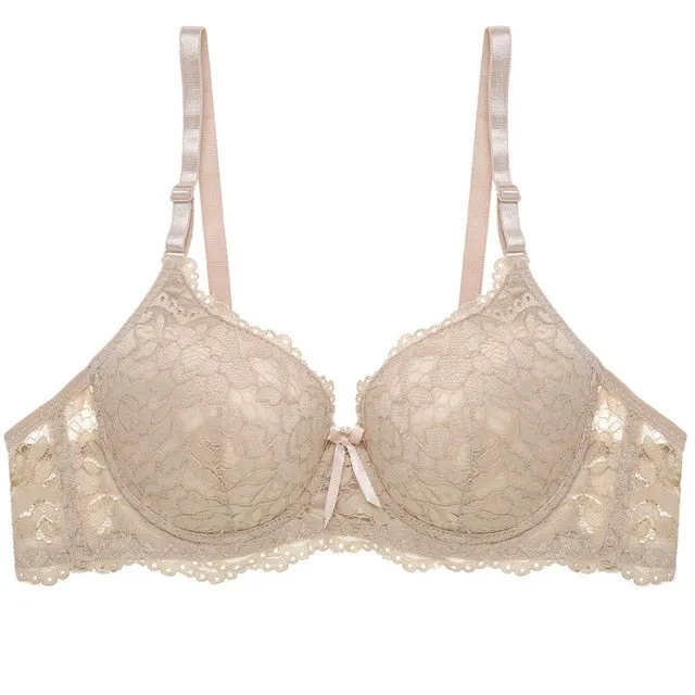 Sexy Push Up Bra B C Cup Lace Bras For Women Bra Adjustment Lingerie Female Bralette Underwear Ladies Big Plus Size Brassiere