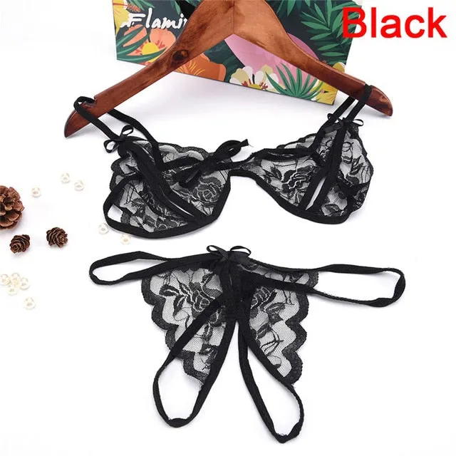 Sheer Lace Ligas Sexy Top Thigh Highs Garter Belt Stockings Bondage Lingerie Garter Belt Suspender Set