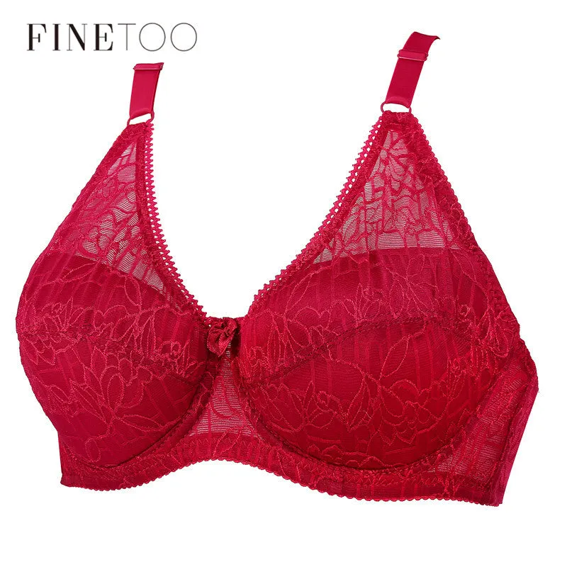 Summer Ultrathin Lace Bra Sexy Bras For Women Plus Size Bra Female Lingerie C D Cup Large Size Brassiere Ladies Underwear 42 44