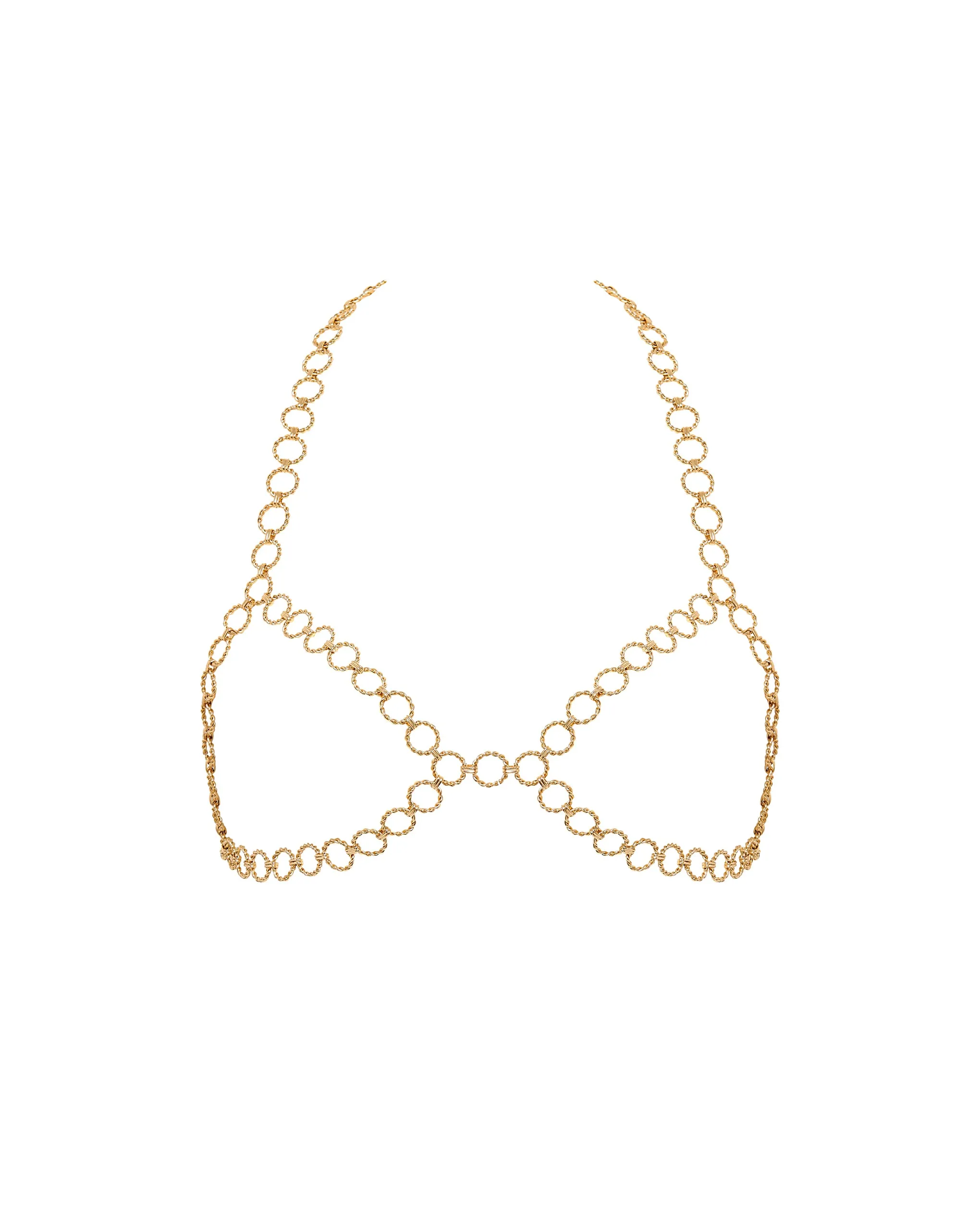 Vida Open Chain Bra Gold