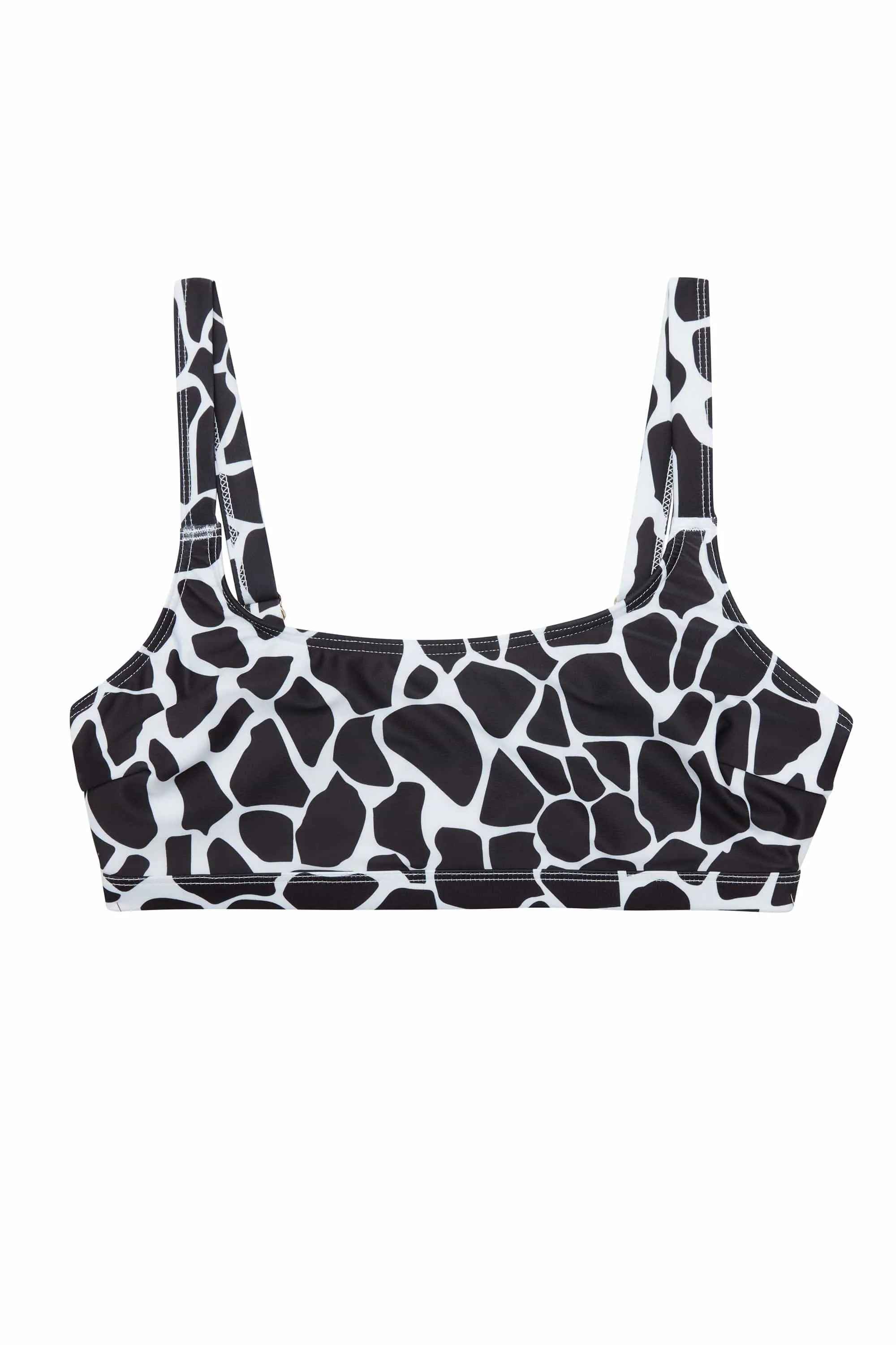 White Eco Giraffe Full Bust Bikini Top