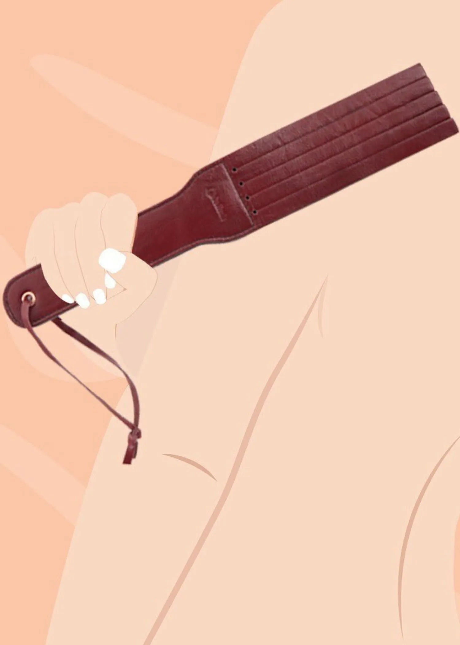 Wine Red Leather Spanking Paddle